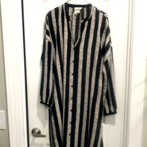 DUBGEE shirt dress black and cream size XL NWOT Whoopi Goldberg brand